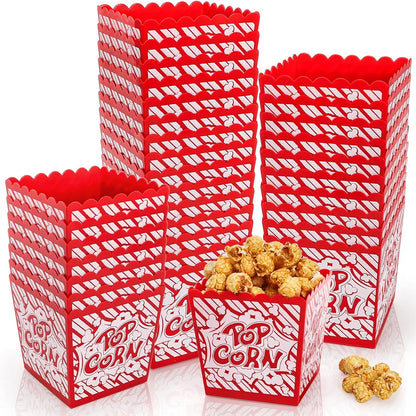 Paquete de 25 cajas de plástico reutilizables para palomitas de maíz, 3.8 x 3.8