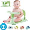 Asiento de baño para bebé – 3 juguetes de baño + gorro de ducha + cepillo de baño