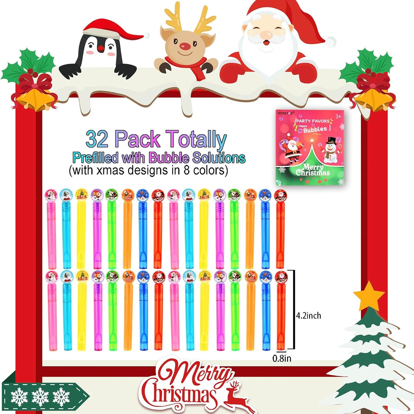 Mini burbujas para obsequios de fiestas infantiles, 32 piezas