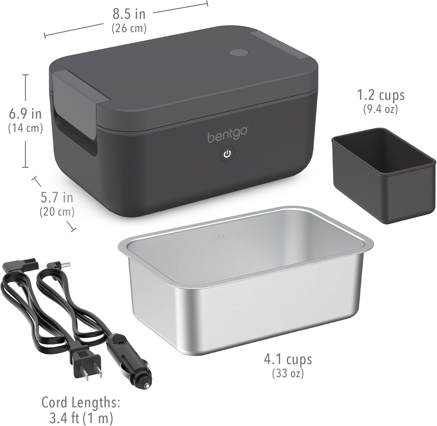 Bentgo Heat - Fiambrera eléctrica - Calentador de alimentos portátil