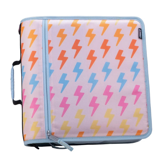 Case-it -Portafolio de nailon impreso de 3" con bolsillos internos