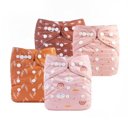 babygoal-Pañales de tela para bebé, paquete de 4 (no incluye insertos)
