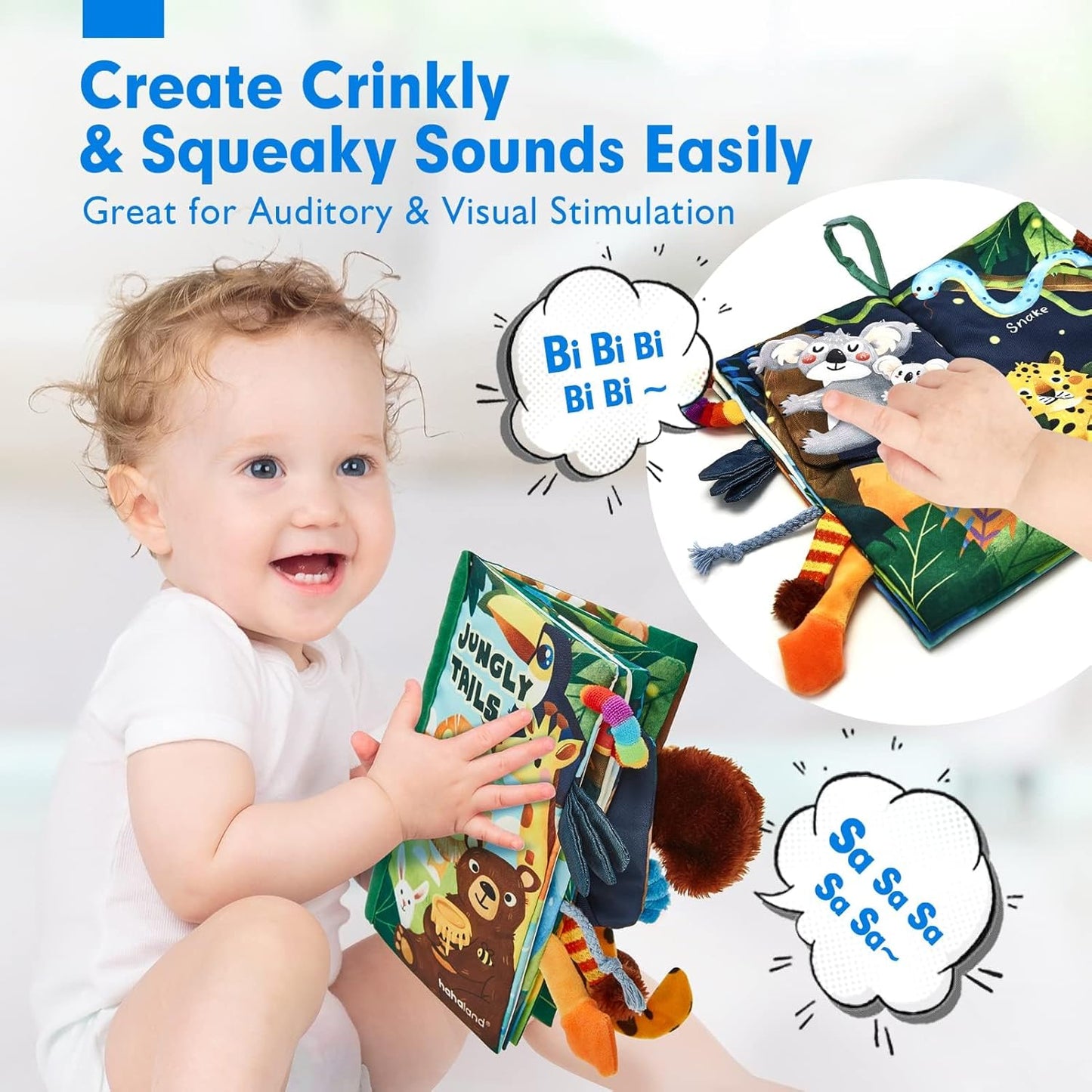 hahaland-Libro para bebés de 0 a 6 meses, Selva