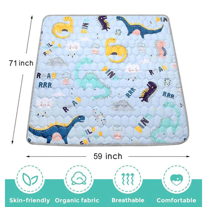 Tapete de juego de 71 x 59 pulgadas, diseño dino