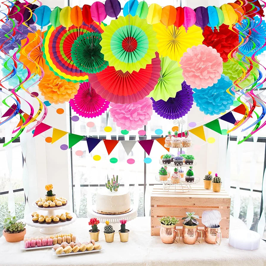 Ecoostar 35 pcs decoración abanicos