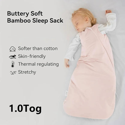 BubblePanda - Saco de dormir de rayón hecho de bambú de 0 a 6 meses, 1.0 Tog, Small
