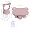 Set de silicona  para bebé (babero, molde congelador y chupete para frutas)