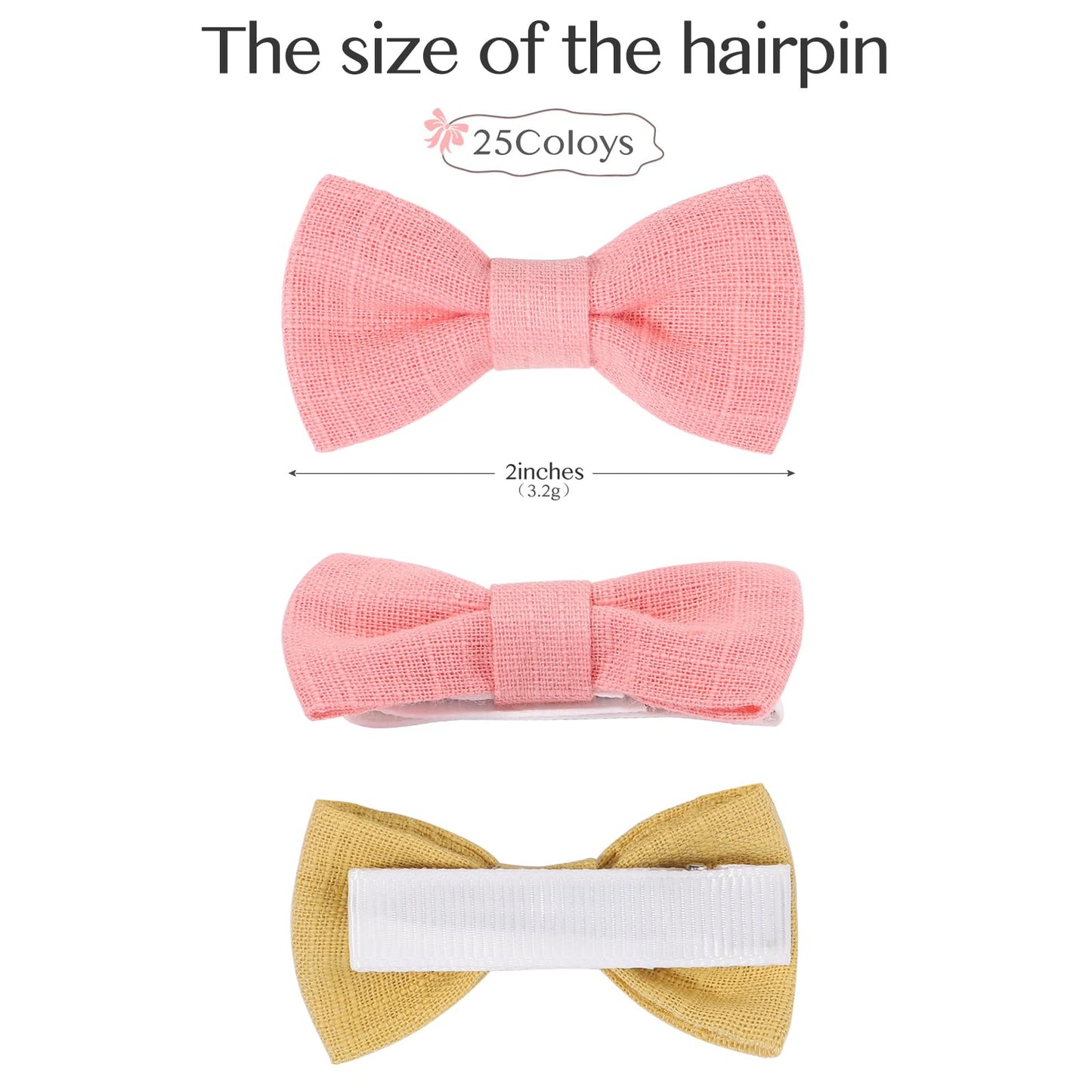 Set de 40 lazos para cabello, 2"