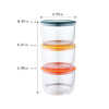 TREGOO 3 piezas recipientes de almacenamiento,300ml, plástico