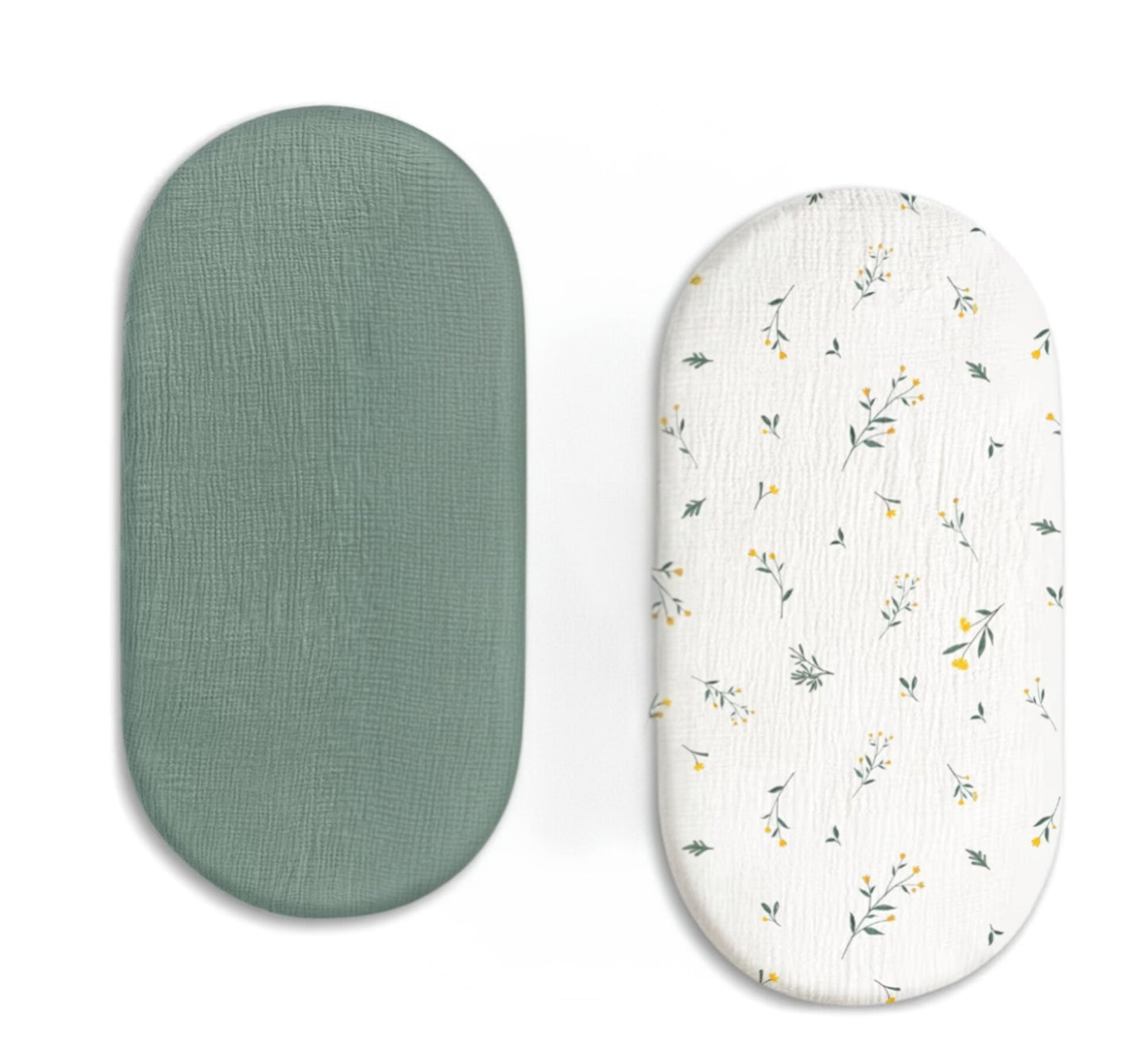 Gllquen Baby- Sábanas de Moisés de Algodón de Muselina, Paquete de 2