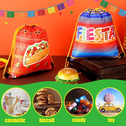 Set de bolsas de tela, fiesta Mexicana, 22 unidades