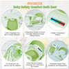 Asiento de baño para bebé – 3 juguetes de baño + gorro de ducha + cepillo de baño