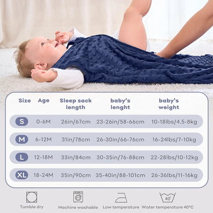 Saco de dormir de forro polar para bebé, 6-12 meses, 1.5 tog