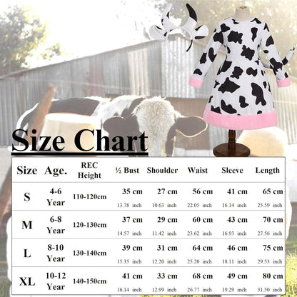 Disfraz de vaca talla S, 4-6 años