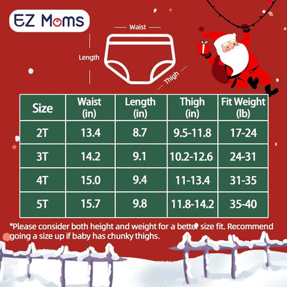 EZ Moms-Conjunto de regalos para bebés con pantalones de entrenamiento de Navidad, 3T