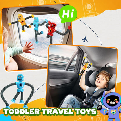 Robot sensorial de viaje de viaje de 4 piezas para niños