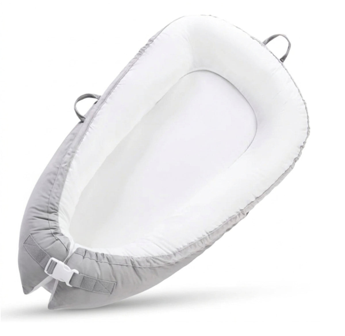 Nido para bebés reversible, blanco/gris