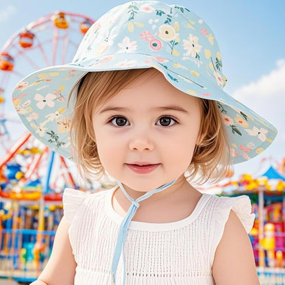 Sombrero de sol para bebé niña con UPF 50+, 48cm diámetro
