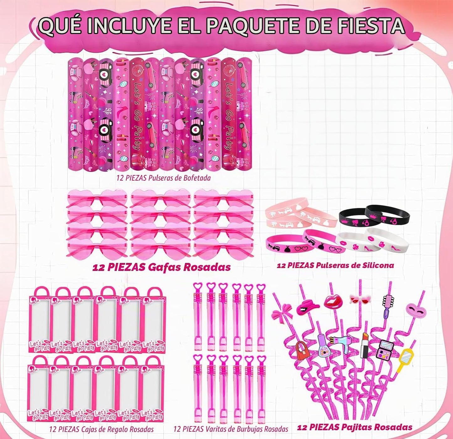 Set de artículos para recuerdo de fiesta, 12 personas