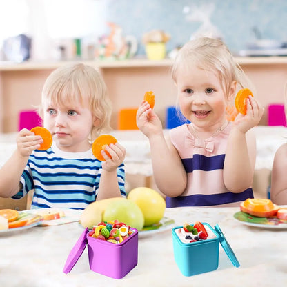 Contenedores de silicona, 2pcs, rosa/ naranja