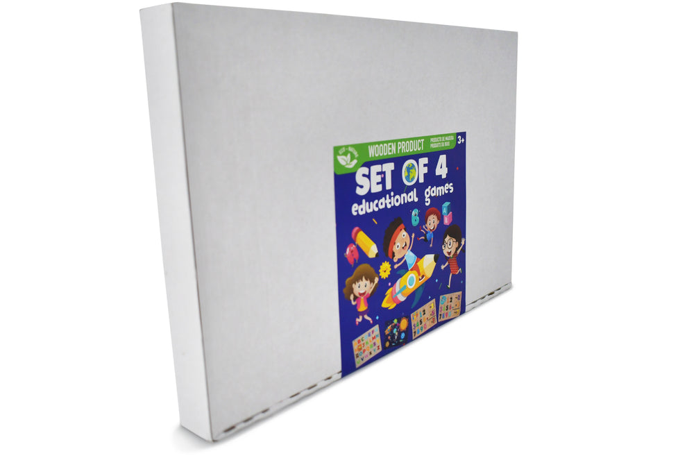 Set de 4 juegos educativos de madera