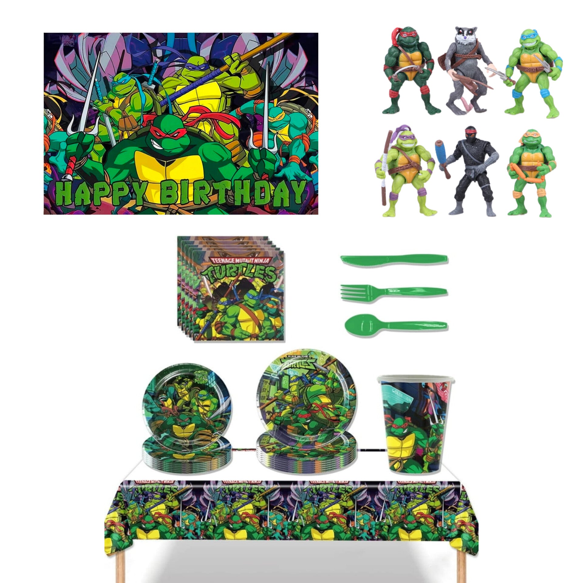 Suplementos fiesta Tortugas Ninja, 10 personas