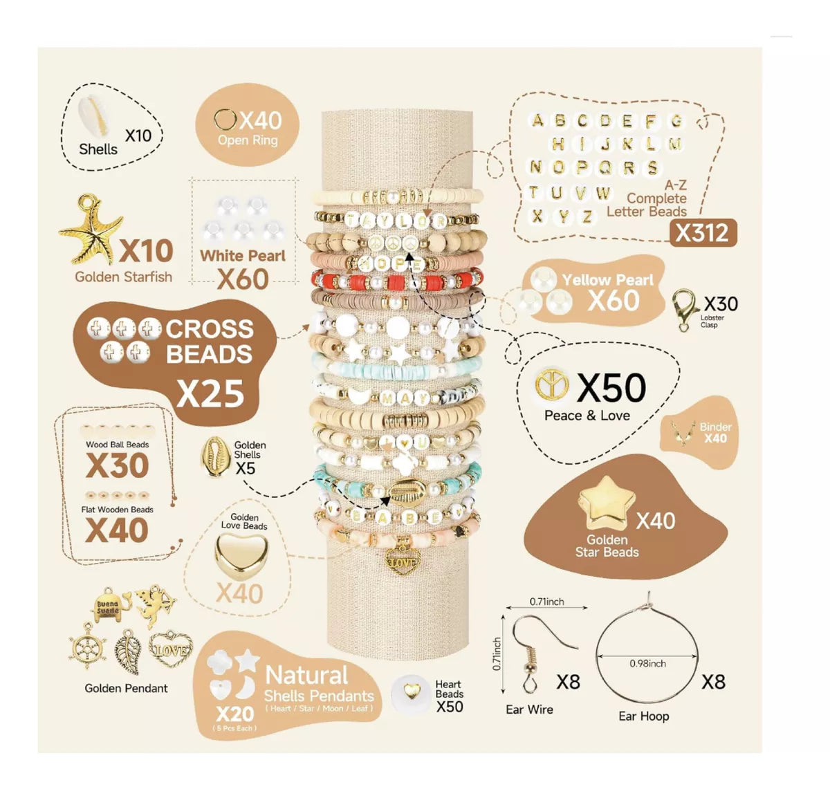 Pipigaty-Kit Set Completo para Armar Pulseras