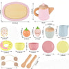 Set de hora del té de madera para niños