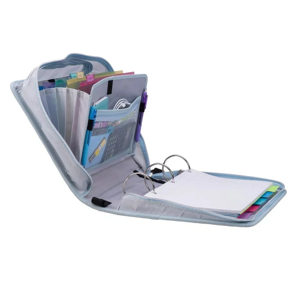 Case-it -Portafolio de nailon impreso de 3" con bolsillos internos