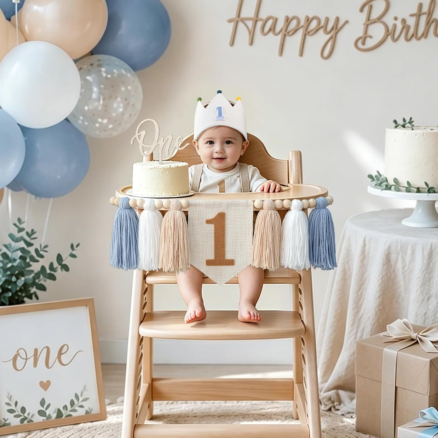 Adornos para la Primera Fiesta de Cumpleaños de Bebé Niño