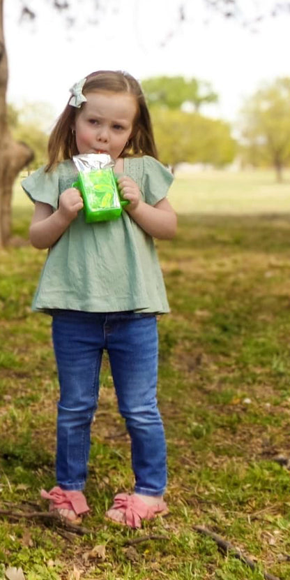 Soporte para cajitas de jugo Mommy's Helper, naranja