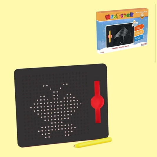 MAGBLOCK-Tablero magnético de dibujo para niños con bolígrafo magnético, negro