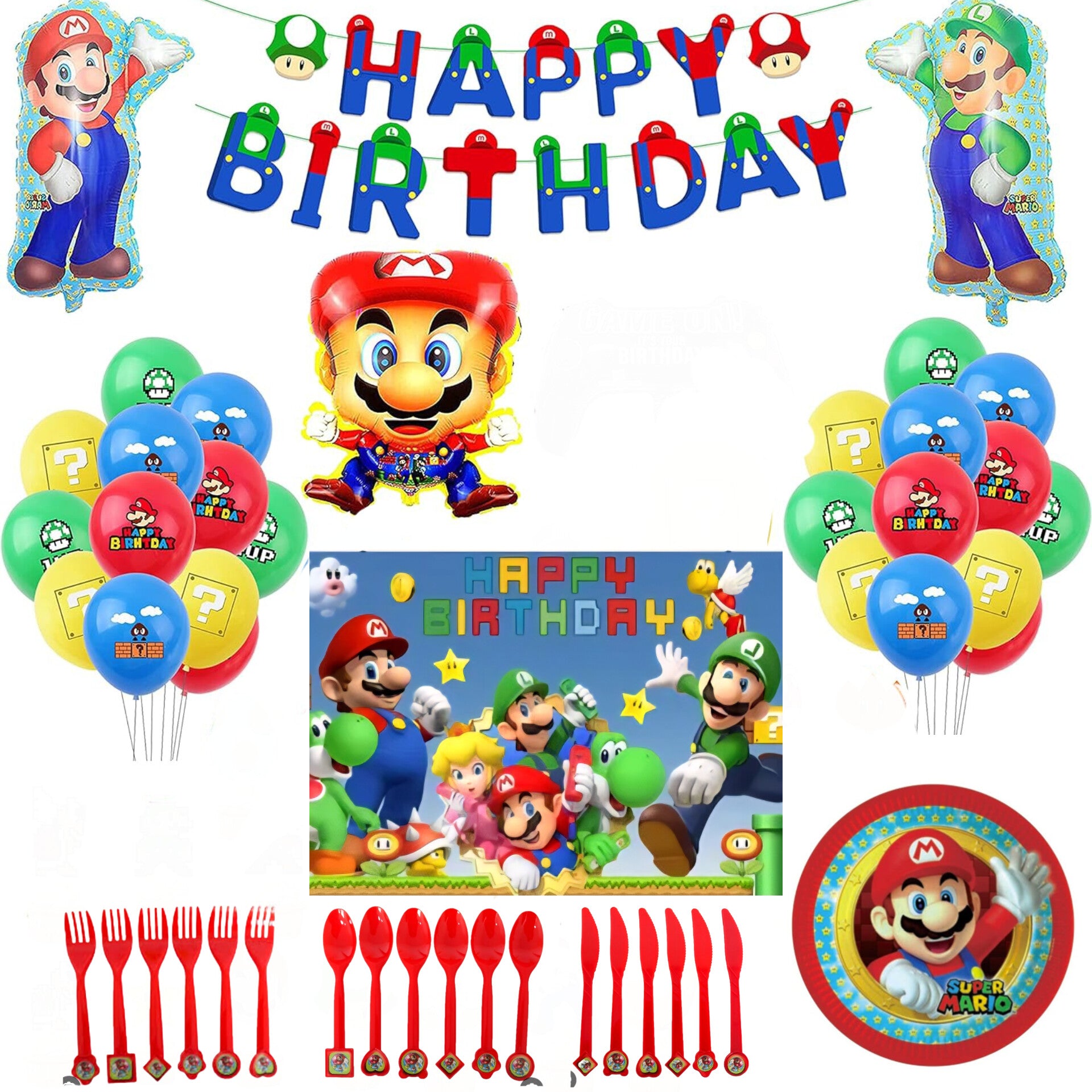 Paquete de fiesta Mario Bros 04 (10 personas)