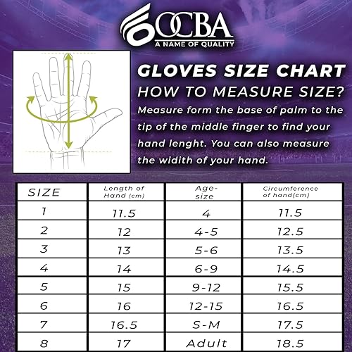 OCBA-Guantes de portero de fútbol  con material de látex antideslizante, 4-5 años