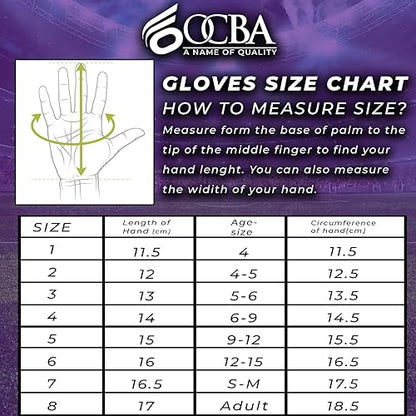OCBA-Guantes de portero de fútbol  con material de látex antideslizante, 4-5 años