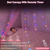 Unicorn Castle - Toldo de cama para niñas con temporizador remoto