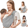 YEMKEZO- Portabebés para recién nacidos a niños pequeños De 7-45 lbs, gris