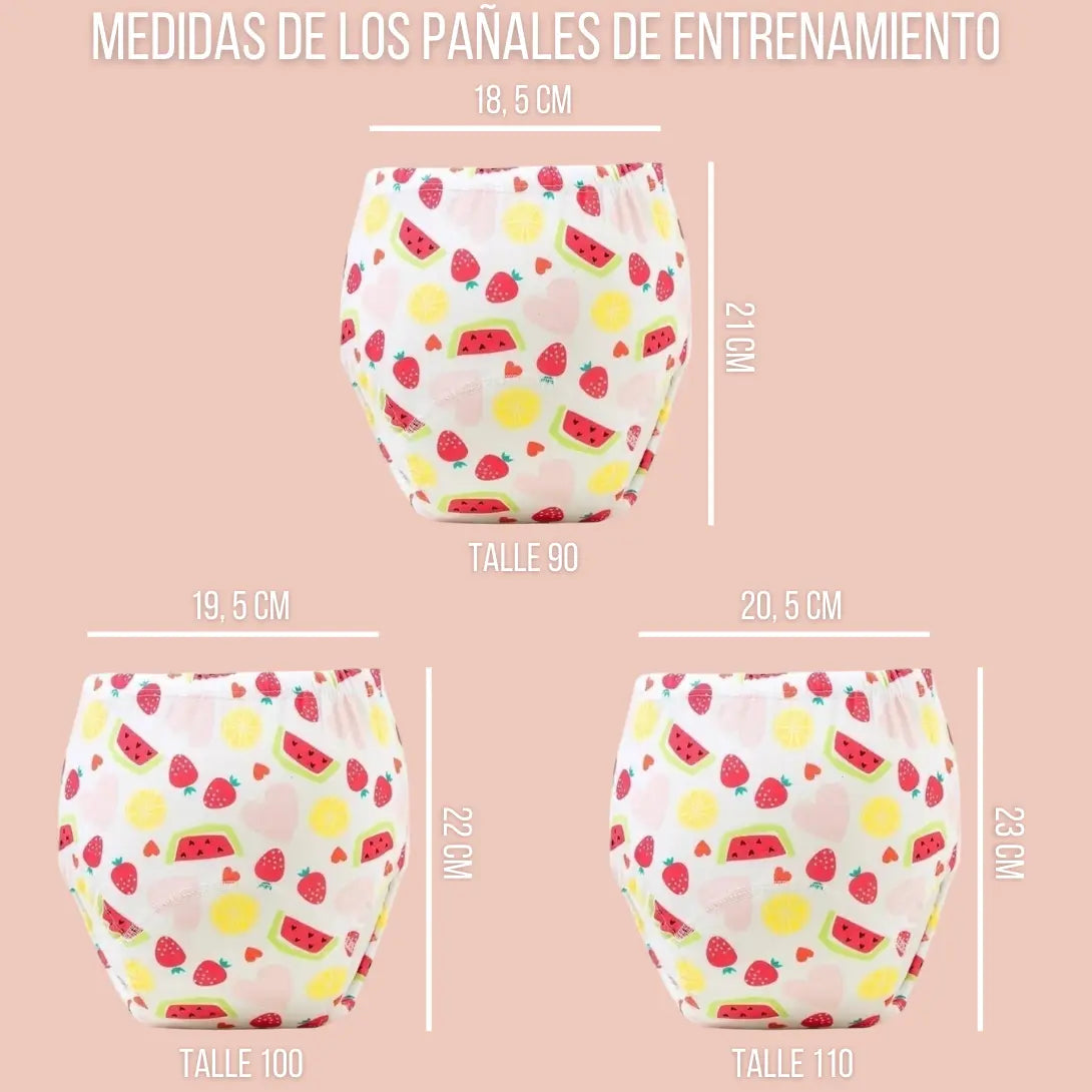 Calzón de entrenamiento, talla 110, 4T, hasta 17kg