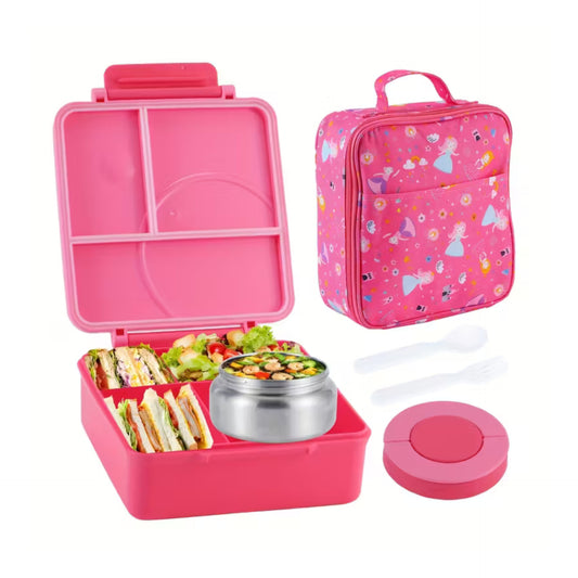 Chiclab- Fiambrera con termo de acero Inoxidable y bolso térmico para niños