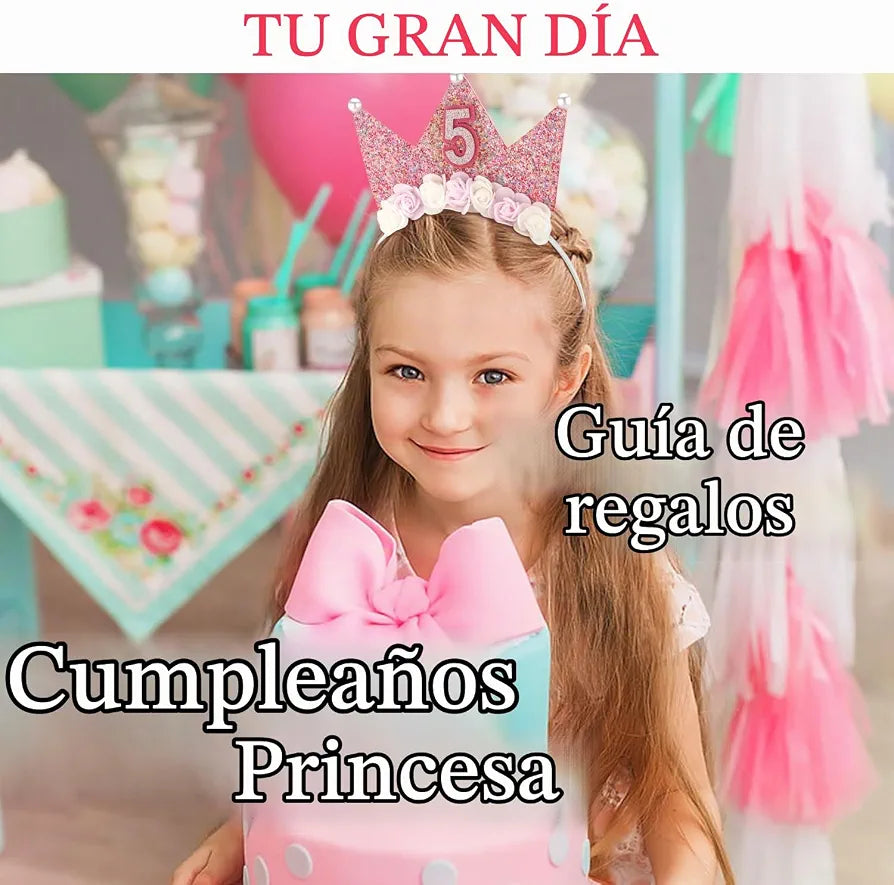 Diadema de cumpleaños 5 para niña