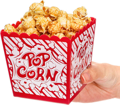 Paquete de 25 cajas de plástico reutilizables para palomitas de maíz, 3.8 x 3.8