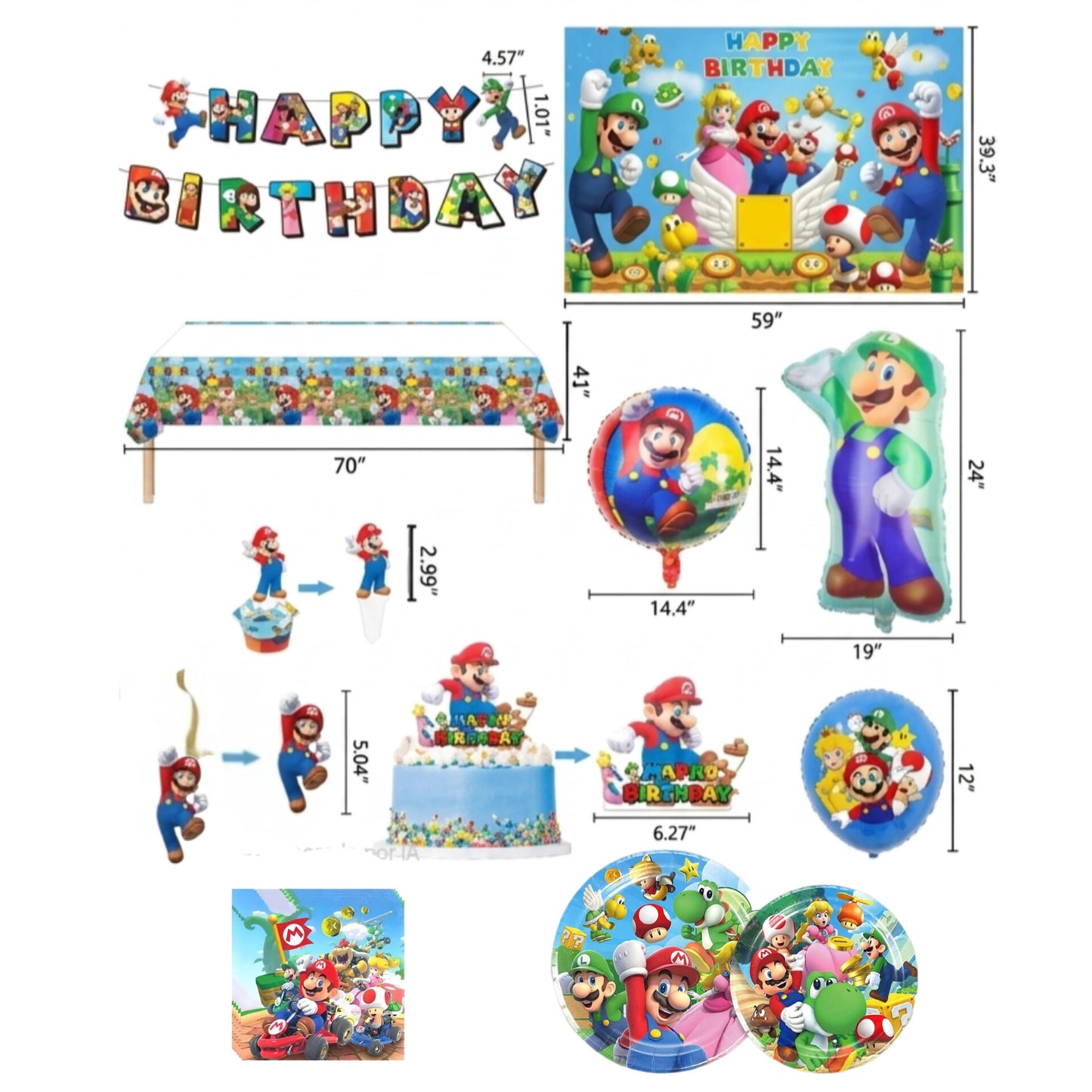 Paquete fiesta Mario 12