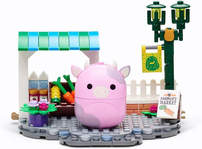 BLDR Squishmallows - Set de construcción de 136 piezas del mercado de agricultores de Patty