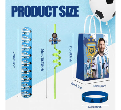 Set De Recordatorios Para Fiesta De Fútbol De 122 Piezas, 12 niños