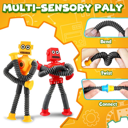 Robot sensorial de viaje de viaje de 4 piezas para niños