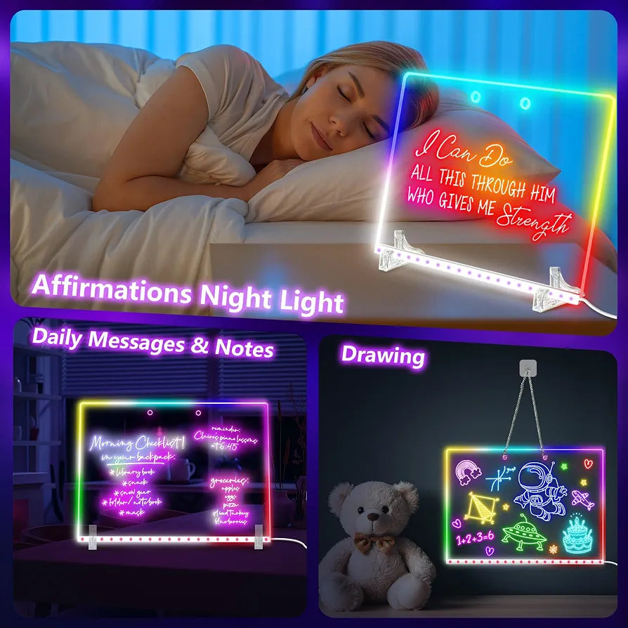 Tablero de dibujo LED de 16 pulgadas para niños