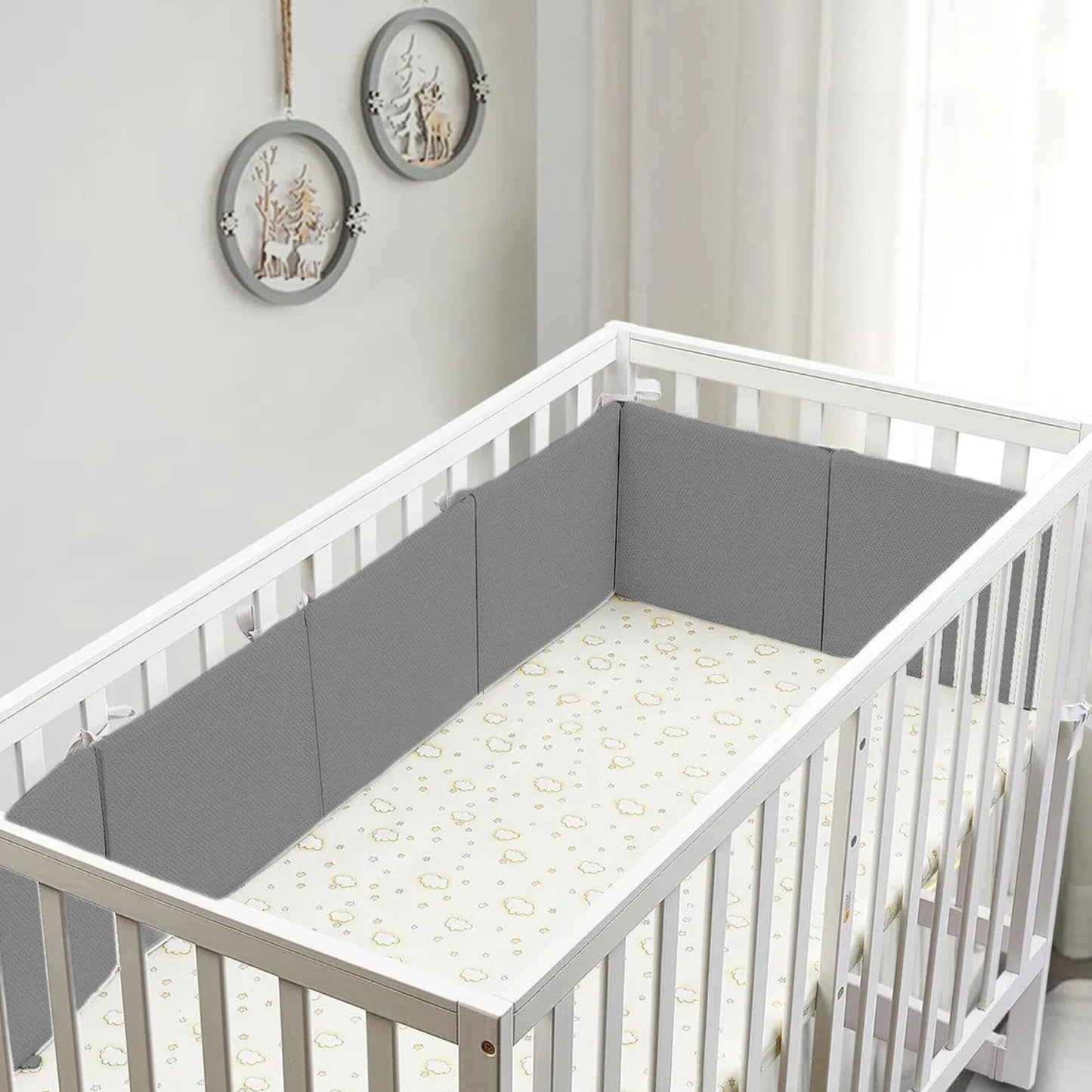 Bumper transpirable para cuna, 3 piezas