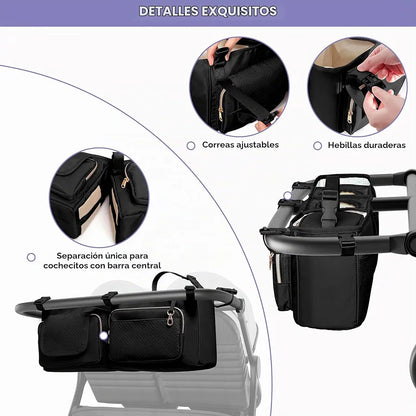 Organizador para cochecito doble con City Mini GT2/ BOB, Negro