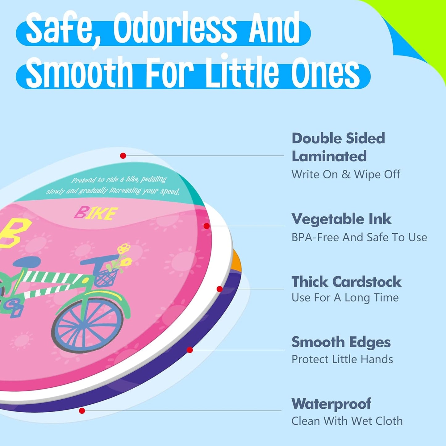 SpriteGru - 50 tarjetas jumbo para niños pequeños