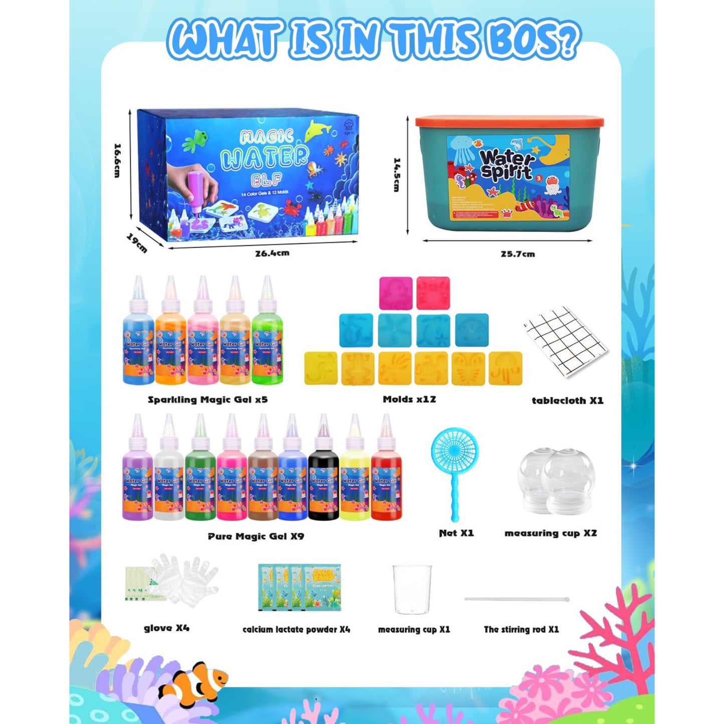 Kit De Juguetes Magic Water Elf Juqueasy Aqua Fairy Con Manta para mesa